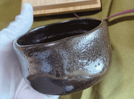 茶碗：黒井一楽／茶器：坂高麗左衛門など2点