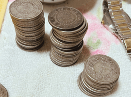 旭日50銭銀貨など古銭類