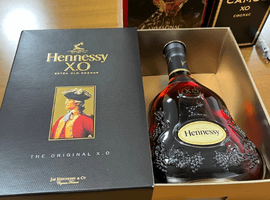 ブランデー／Hennessy：XO 黒キャップ クリアボトル（状態ランク：A）など3点