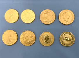 ナゲット金貨を含む古銭複数点