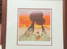 版画：藤城清治／版画：藤城清治（もみの木クリスマスツリー）など3点