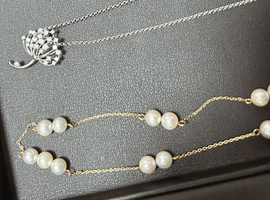 ネックレス / TASAKI / ネックレス / K18WG / メレダイヤなど2点