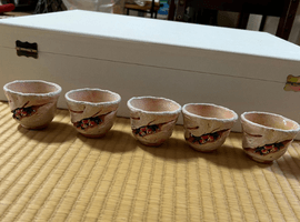 陶磁器・ガラス製品／湯呑：楽山など4点