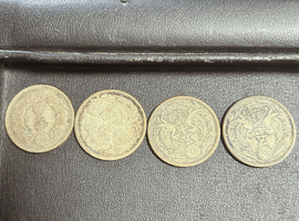 小型50銭銀貨など古銭類