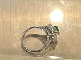 Pt900 / エメラルド / 0.49ct / メレダイヤ / 0.49ctなど3点