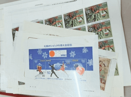 特殊切手「第11回オリンピック冬季競技大会記念」／特殊切手「日本の野鳥」など
