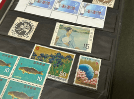 切手趣味週間「湖畔(黒田清輝)」/魚介シリーズ「こい」など