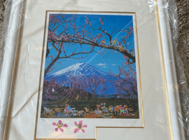 書画(掛軸・絵画)/版画:ヒロヤマガタ(富士の花見)など10点