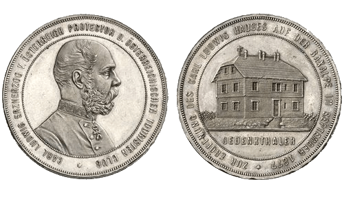 オーストリアラクサルペ山荘記念ターレル銀貨
