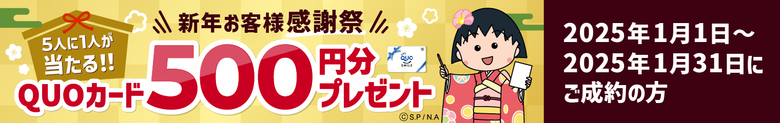 買取金額が一度に1,000円以上のご成約をいただいた方の中から、抽選で5人に1人の方に後日QUOカード500円分を進呈